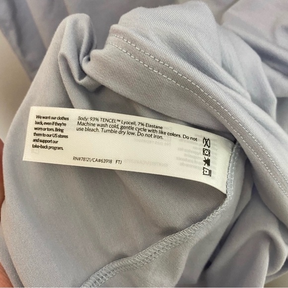 NWT Eileen Fisher Crew Neck Long Tank in Sky women’s size large - Picture 5 of 5